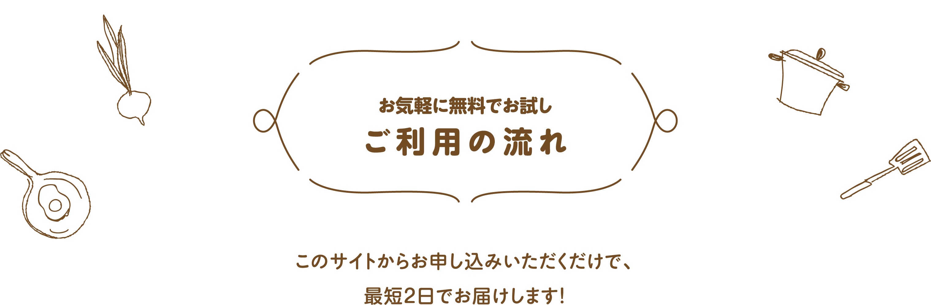 お気軽に無料でお試し　ご利用の流れ